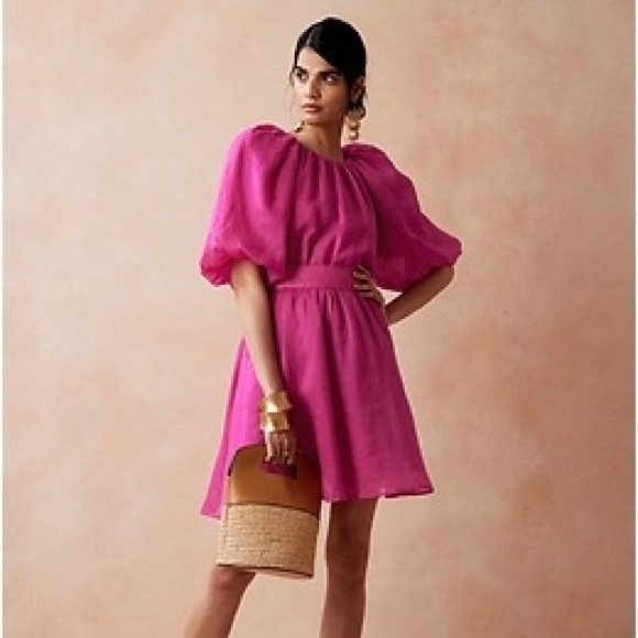 Banana Republic Ramie Open-Back Dress, size xs - Picture 2 of 7